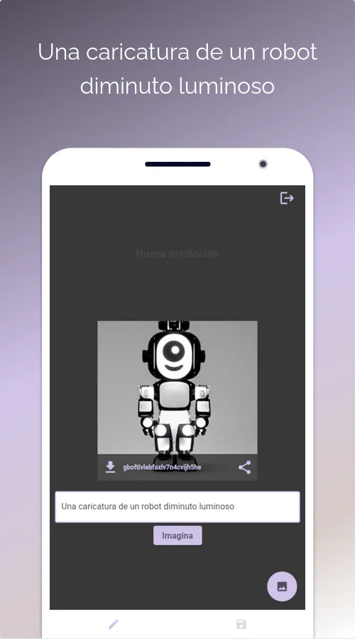 Ilustración de un robot generada con Dreamagine