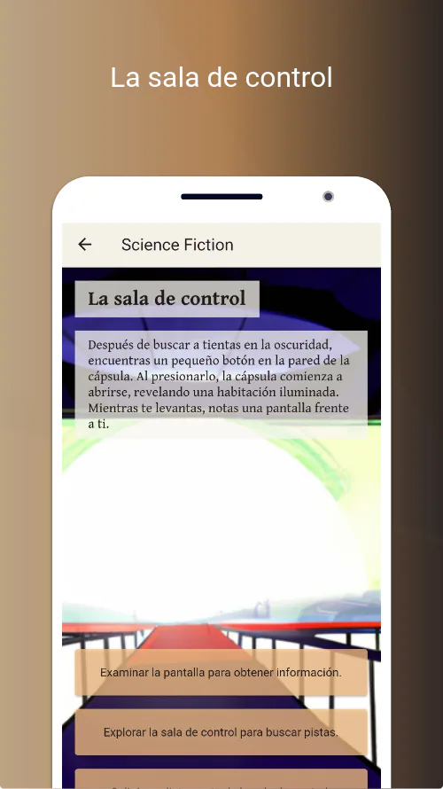 Opciones de decisión dentro de una historia de LAIA