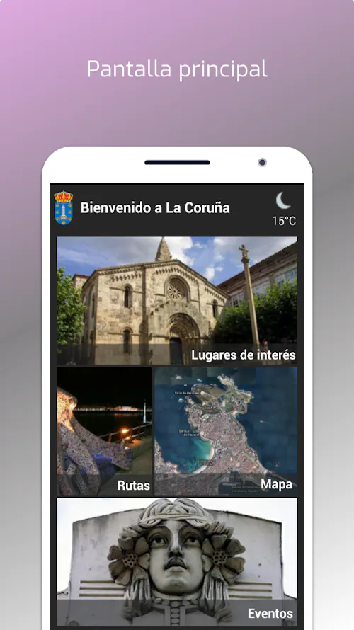 Listado de lugares en la versión original de Pocket Coruña