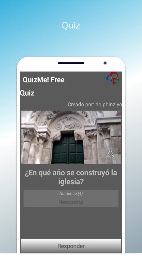 Pantalla de un quiz geolocalizado en QuizMe!