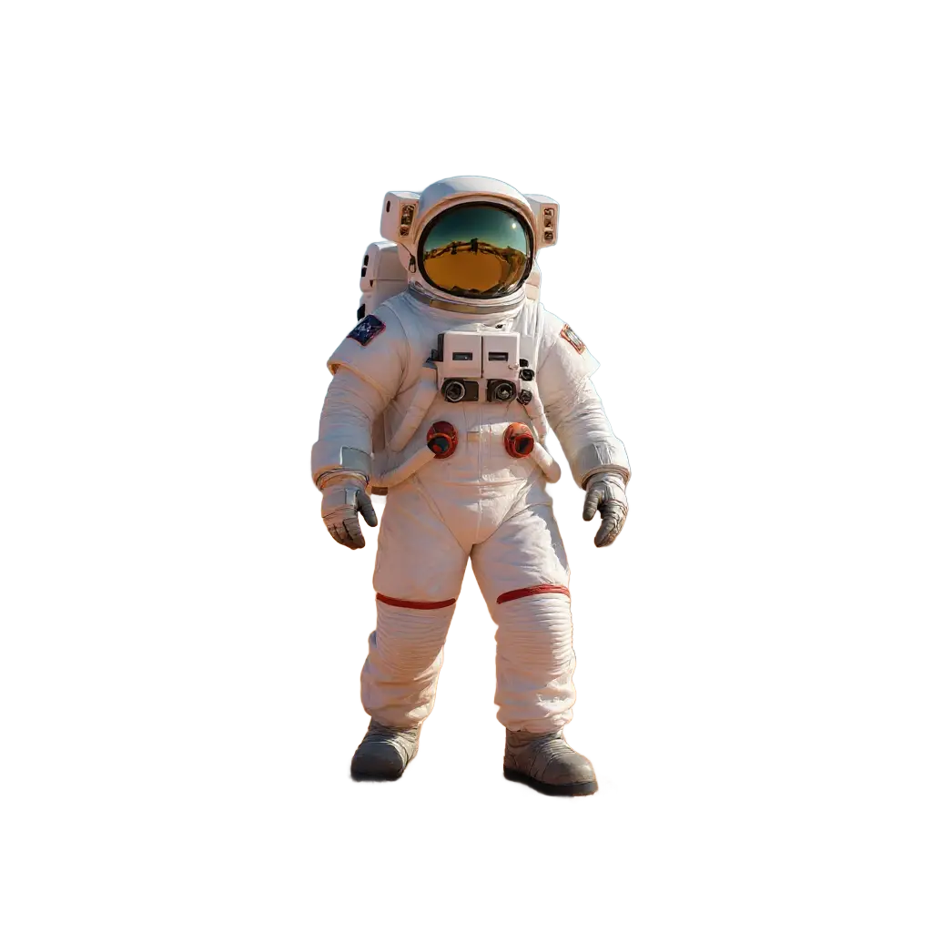 El mismo astronauta recortado y sin el fondo