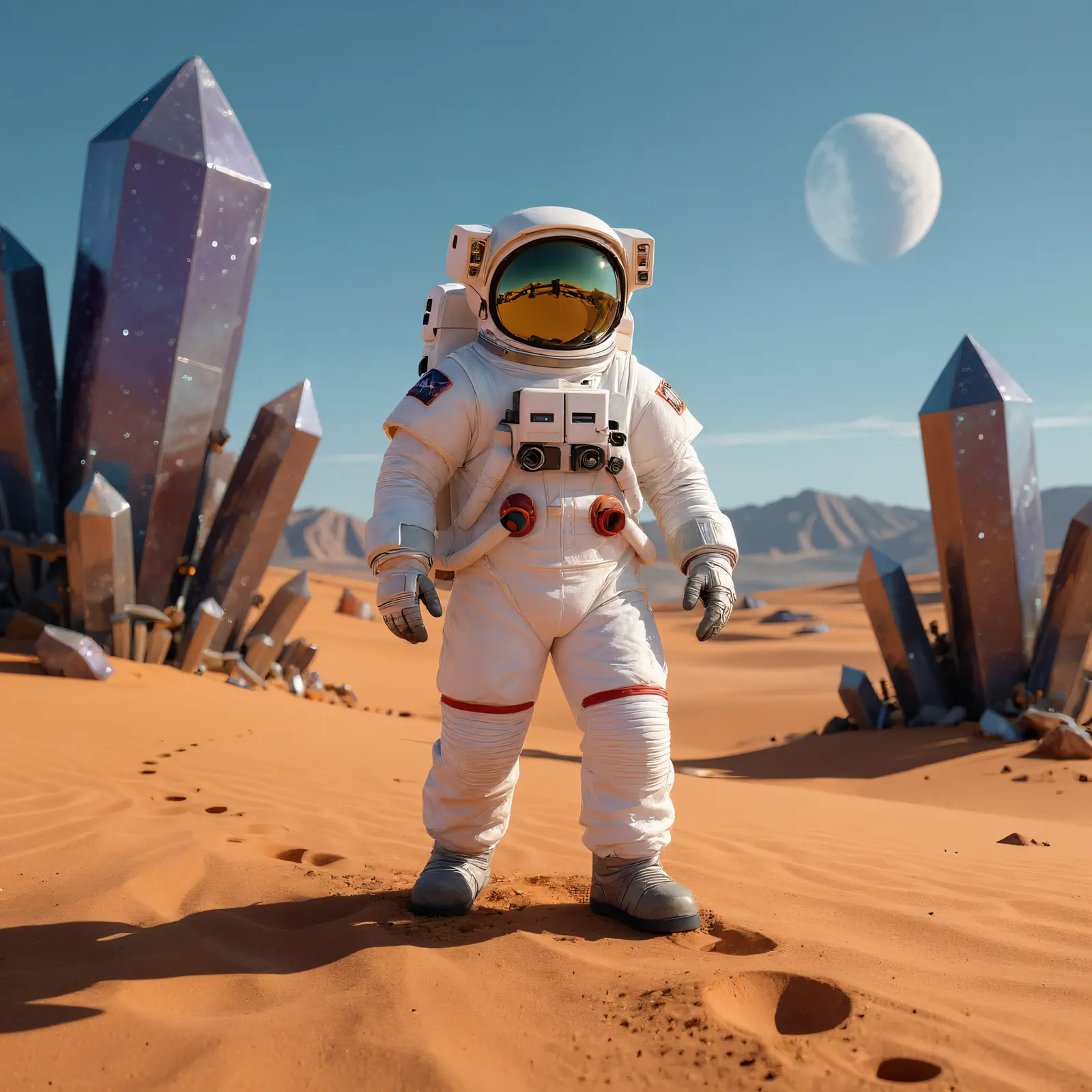 El mismo astronauta con mayor resolución y detalle