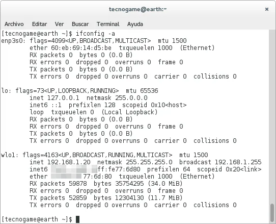 ifconfig