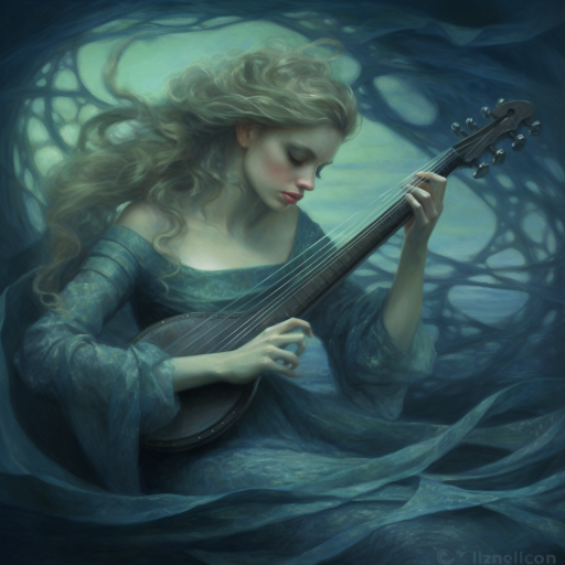 The figure, now aged and wiser, longed for the captivating siren's song, a melody so profound, no earthly tune could quench the thirst for its haunting resonance