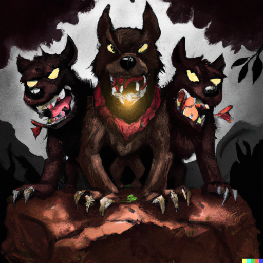Once upon a time in the underworld, there was a great beast known as Cancerberus, the watchdog of hell