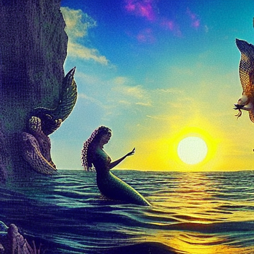 They swam out of the cave, and into the open water. They saw the sun, shining through the waves. They saw the waves, swaying gently. They swayed with them, in harmony, in joy, in love.